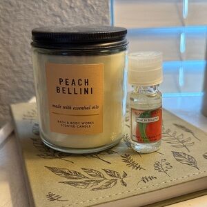 Bath & Body Works Peach Bellini Scented Candle and Oil